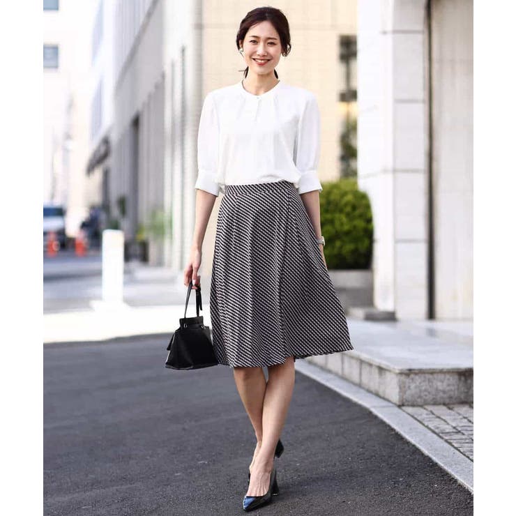 幾何柄フレアースカート/洗える | OFUON | 詳細画像12 