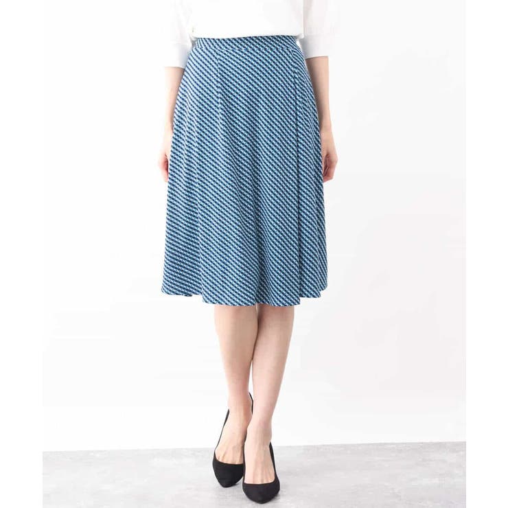 幾何柄フレアースカート/洗える | OFUON | 詳細画像15 