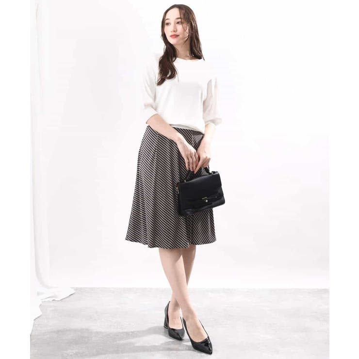 幾何柄フレアースカート/洗える | OFUON | 詳細画像2 