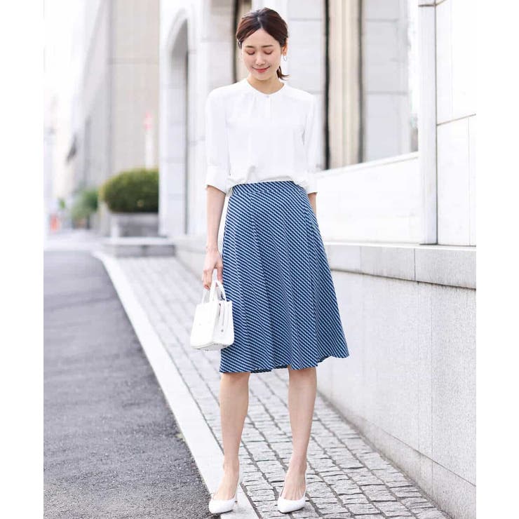 幾何柄フレアースカート/洗える | OFUON | 詳細画像7 