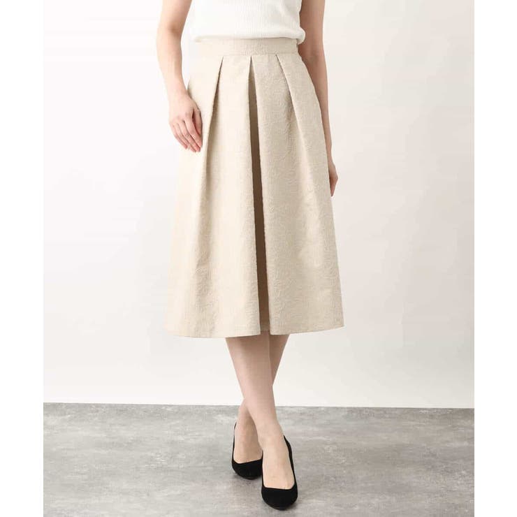 フロッキープリントタックスカート | OFUON | 詳細画像47 