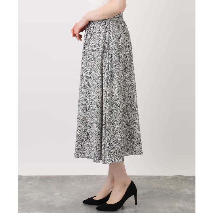 モノトーンリーフ柄フレアースカート/洗える | OFUON | 詳細画像16 