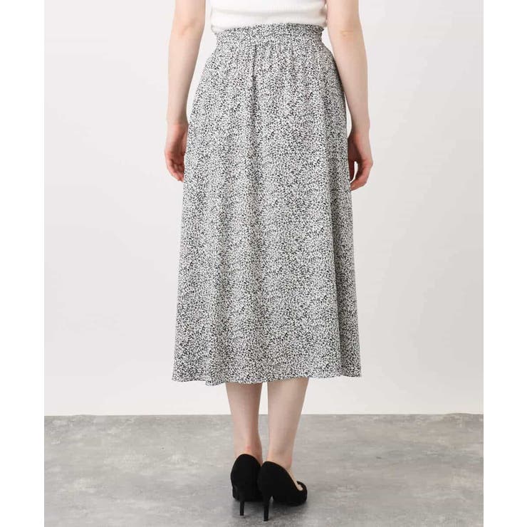 モノトーンリーフ柄フレアースカート/洗える | OFUON | 詳細画像17 