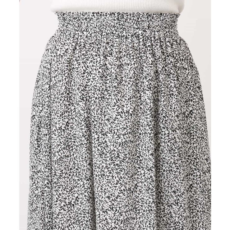 モノトーンリーフ柄フレアースカート/洗える | OFUON | 詳細画像18 