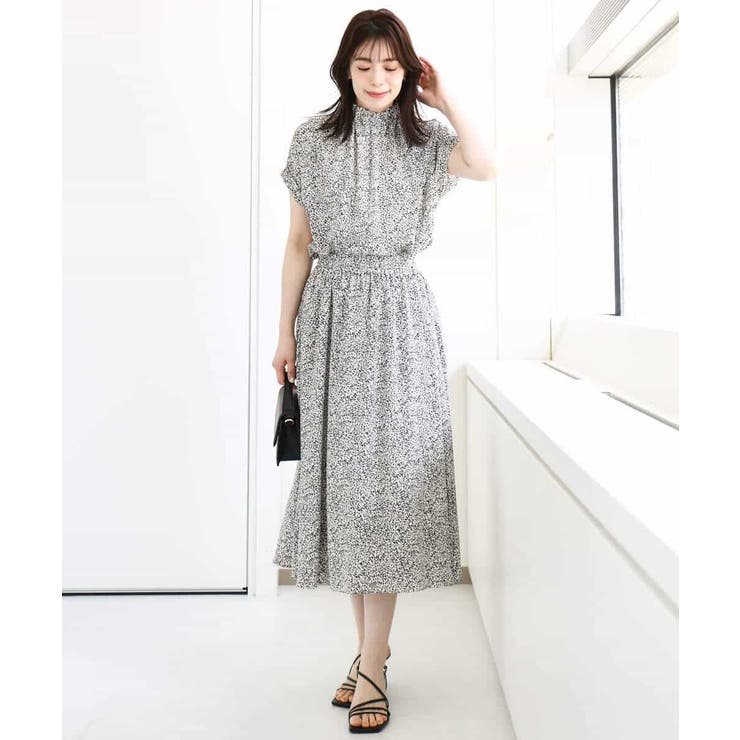 モノトーンリーフ柄フレアースカート/洗える | OFUON | 詳細画像7 