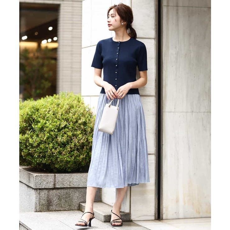 サテンプリーツ加工フレアースカート/洗える | OFUON | 詳細画像23 