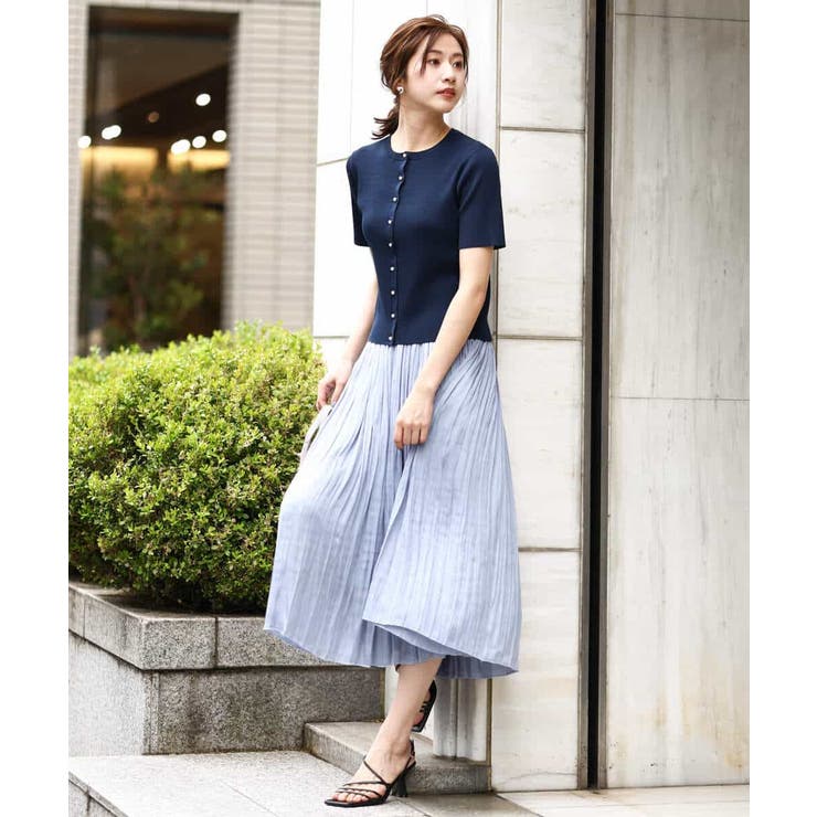 サテンプリーツ加工フレアースカート/洗える | OFUON | 詳細画像24 