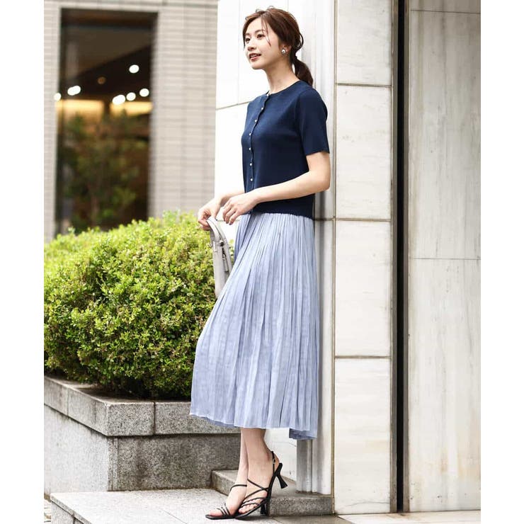 サテンプリーツ加工フレアースカート/洗える | OFUON | 詳細画像26 