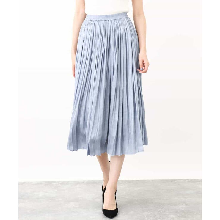 サテンプリーツ加工フレアースカート/洗える | OFUON | 詳細画像30 