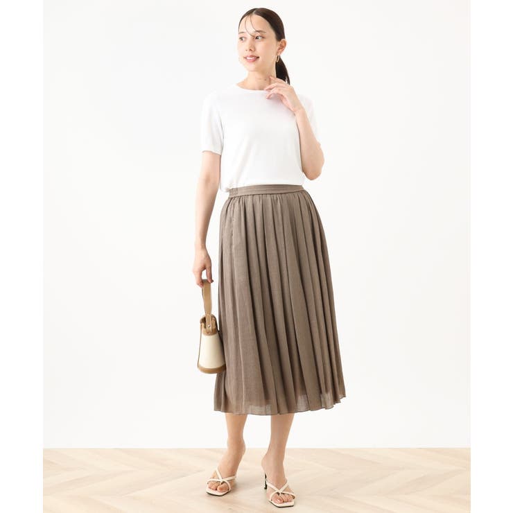 楊柳ラメタックギャザースカート/洗える | OFUON | 詳細画像12 