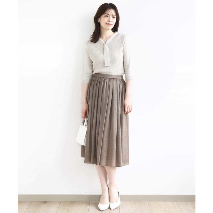 楊柳ラメタックギャザースカート/洗える | OFUON | 詳細画像6 