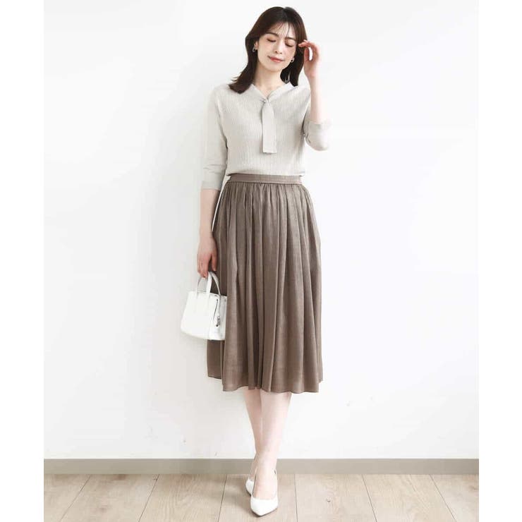 楊柳ラメタックギャザースカート/洗える | OFUON | 詳細画像7 