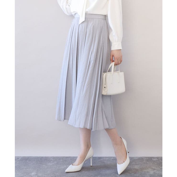 ドットジャガードフレアースカート/UVカット/洗える | OFUON | 詳細画像1 