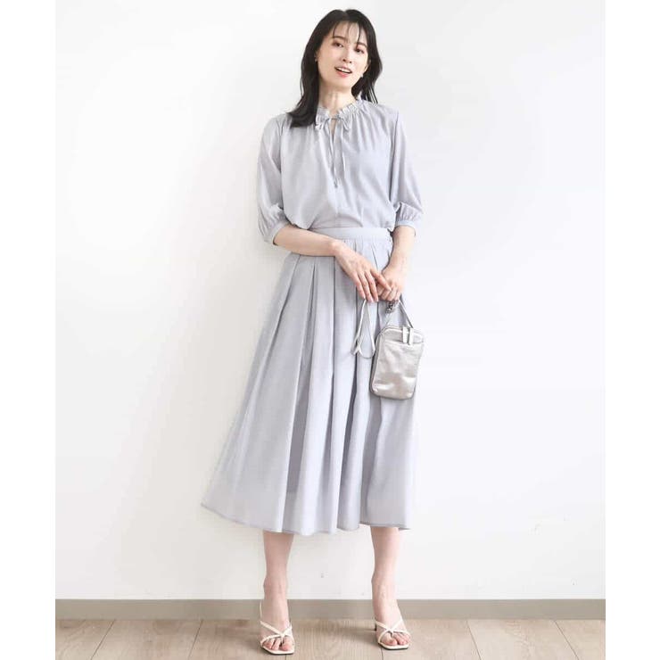 ドットジャガードフレアースカート/UVカット/洗える | OFUON | 詳細画像11 