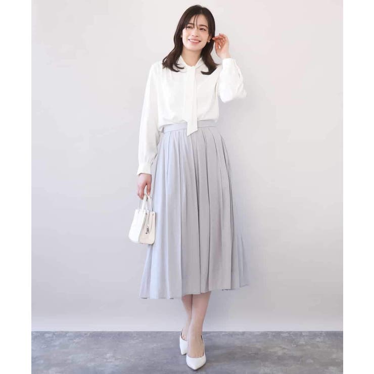 ドットジャガードフレアースカート/UVカット/洗える | OFUON | 詳細画像15 