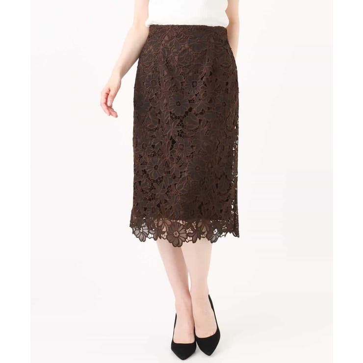 フラワーレースタイトスカート/洗える | OFUON | 詳細画像25 