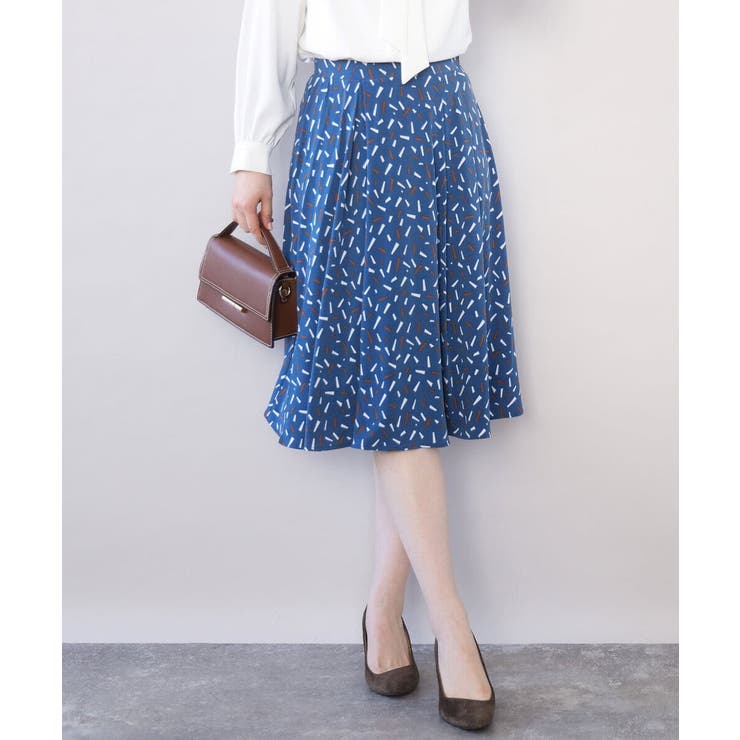 総柄フレアースカート/洗える/WEB限定サイズあり | OFUON | 詳細画像1 