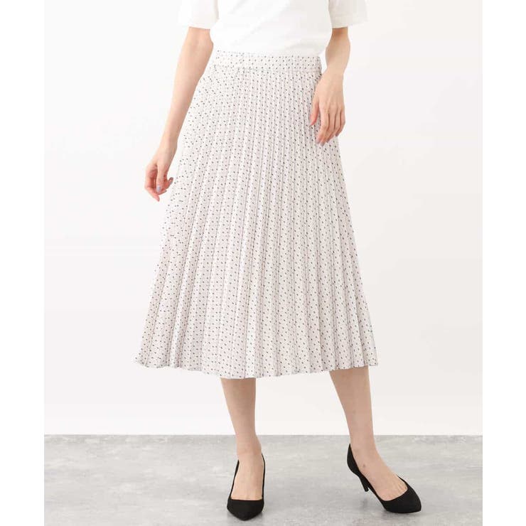 幾何ドット柄プリーツスカート/洗える | OFUON | 詳細画像16 