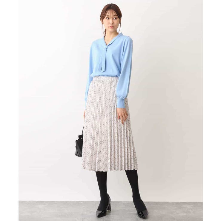幾何ドット柄プリーツスカート/洗える | OFUON | 詳細画像34 