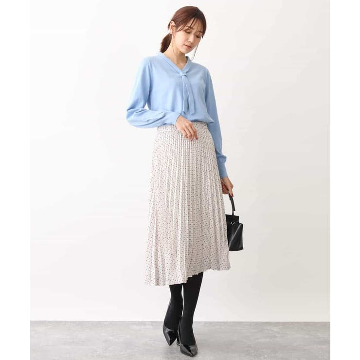 幾何ドット柄プリーツスカート/洗える | OFUON | 詳細画像37 