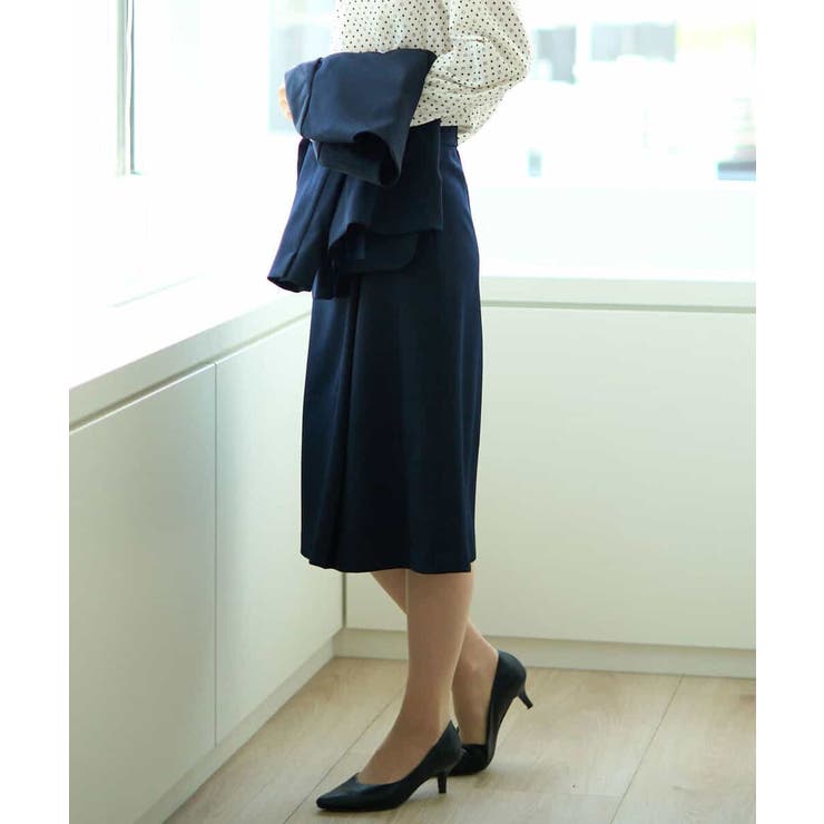 [セットアップ対応]タックディティールスカート/洗える | OFUON | 詳細画像1 