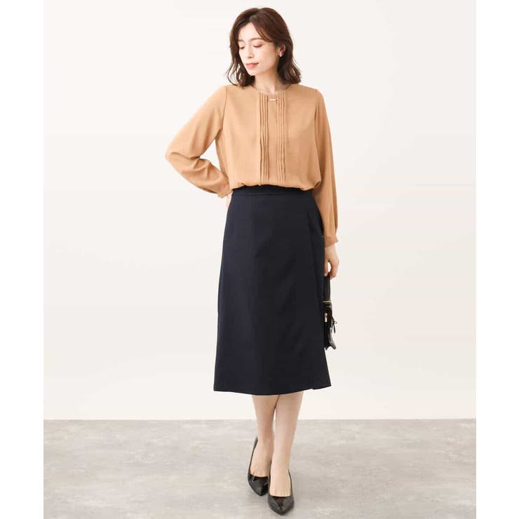 [セットアップ対応]タックディティールスカート/洗える | OFUON | 詳細画像13 
