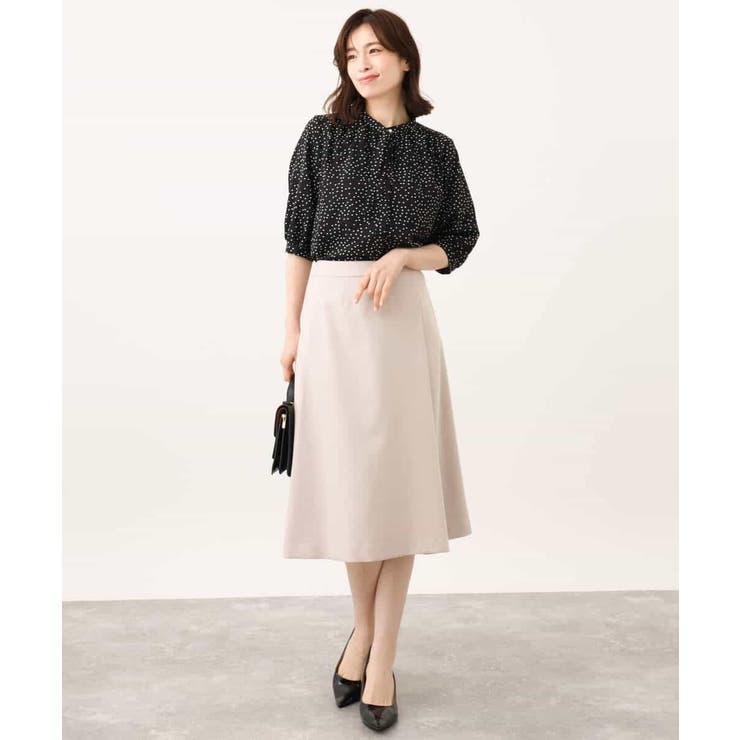 [セットアップ対応]タックディティールスカート/洗える | OFUON | 詳細画像3 