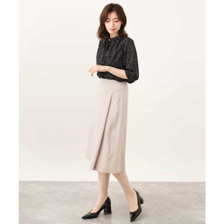 [セットアップ対応]タックディティールスカート/洗える | OFUON | 詳細画像4 