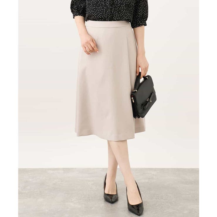 ベージュ | [セットアップ対応]タックディティールスカート/洗える | OFUON