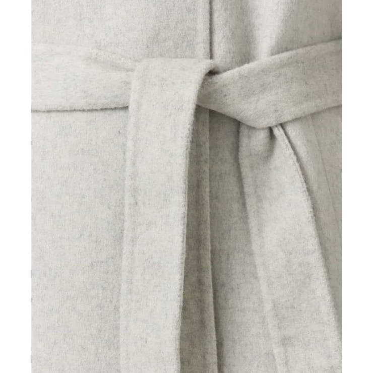 スムースリバー ノーカラーミドル丈コート | OFUON | 詳細画像25 