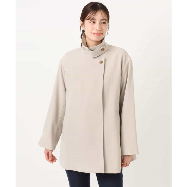 ミドル丈スタンドコート/洗える/WEB限定サイズあり | OFUON | 詳細画像15 