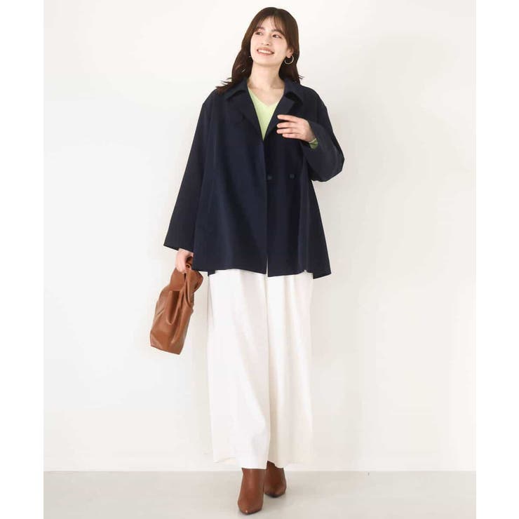 ミドル丈スタンドコート/洗える/WEB限定サイズあり | OFUON | 詳細画像2 