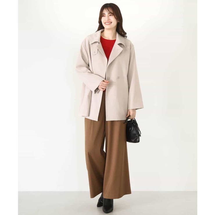 ミドル丈スタンドコート/洗える/WEB限定サイズあり | OFUON | 詳細画像7 