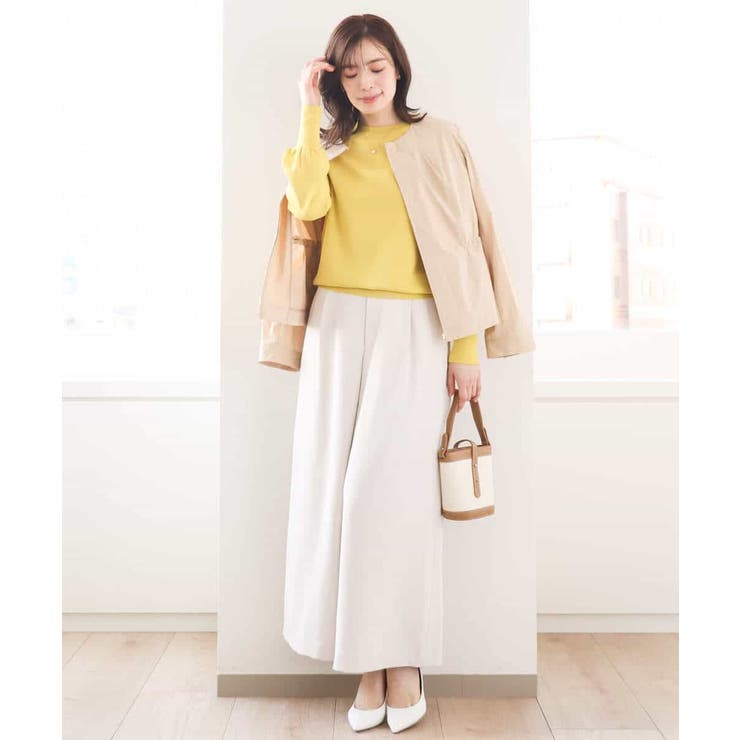 ナイロンストレッチノーカラーブルゾン/洗える/WEB限定サイズあり | OFUON | 詳細画像16 