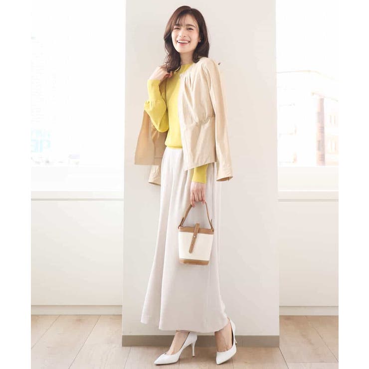 ナイロンストレッチノーカラーブルゾン/洗える/WEB限定サイズあり | OFUON | 詳細画像17 