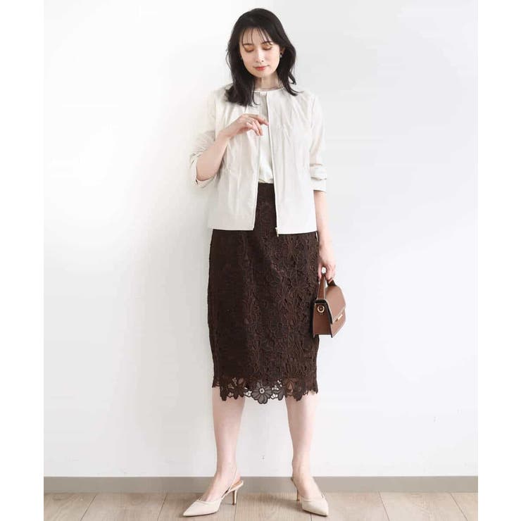 ナイロンストレッチノーカラーブルゾン/洗える/WEB限定サイズあり | OFUON | 詳細画像19 