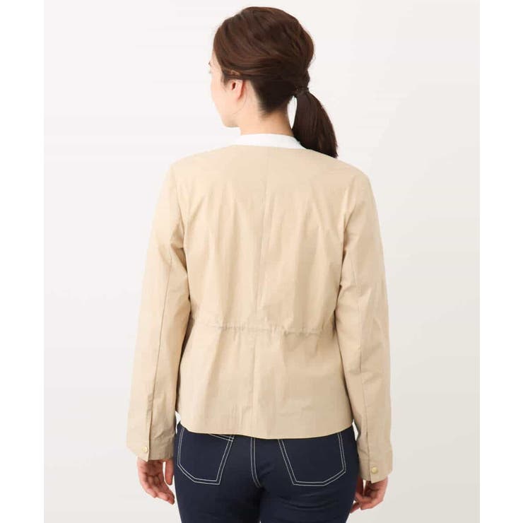 ナイロンストレッチノーカラーブルゾン/洗える/WEB限定サイズあり | OFUON | 詳細画像23 
