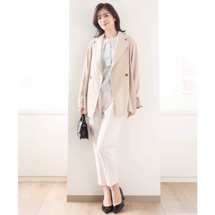 ショート丈ツイルトレンチコート/洗える/WEB限定サイズあり | OFUON | 詳細画像12 