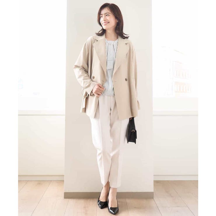 ショート丈ツイルトレンチコート/洗える/WEB限定サイズあり | OFUON | 詳細画像14 