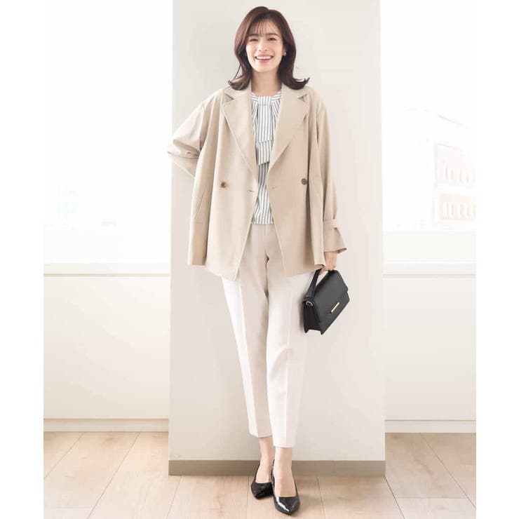 ショート丈ツイルトレンチコート/洗える/WEB限定サイズあり | OFUON | 詳細画像15 