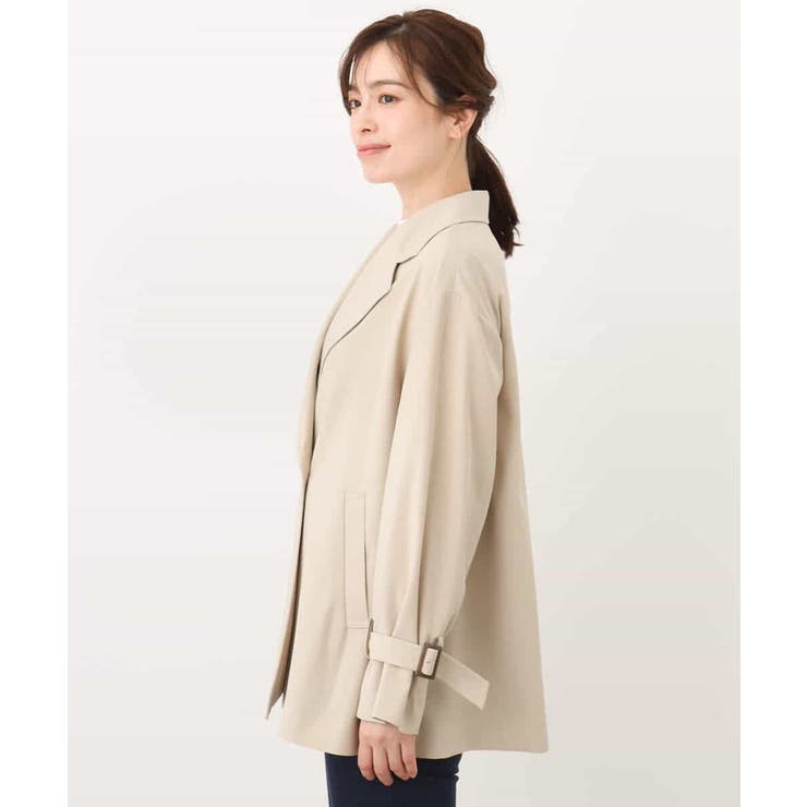 ショート丈ツイルトレンチコート/洗える/WEB限定サイズあり | OFUON | 詳細画像22 