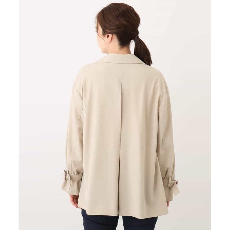 ショート丈ツイルトレンチコート/洗える/WEB限定サイズあり | OFUON | 詳細画像23 