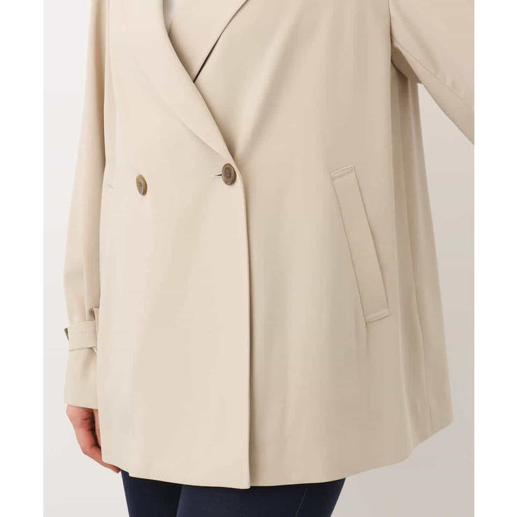 ショート丈ツイルトレンチコート/洗える/WEB限定サイズあり | OFUON | 詳細画像27 