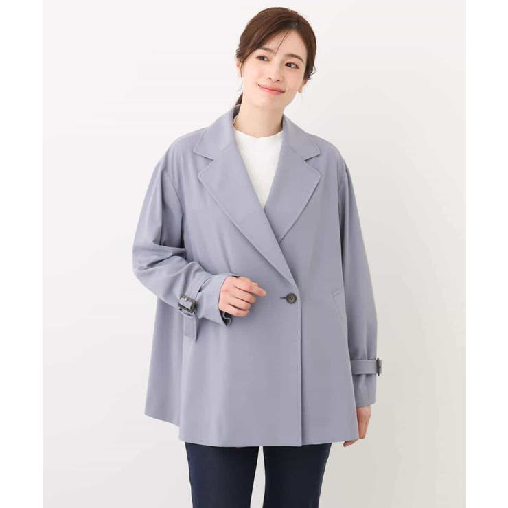 ショート丈ツイルトレンチコート/洗える/WEB限定サイズあり | OFUON | 詳細画像31 