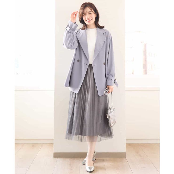 ショート丈ツイルトレンチコート/洗える/WEB限定サイズあり | OFUON | 詳細画像5 