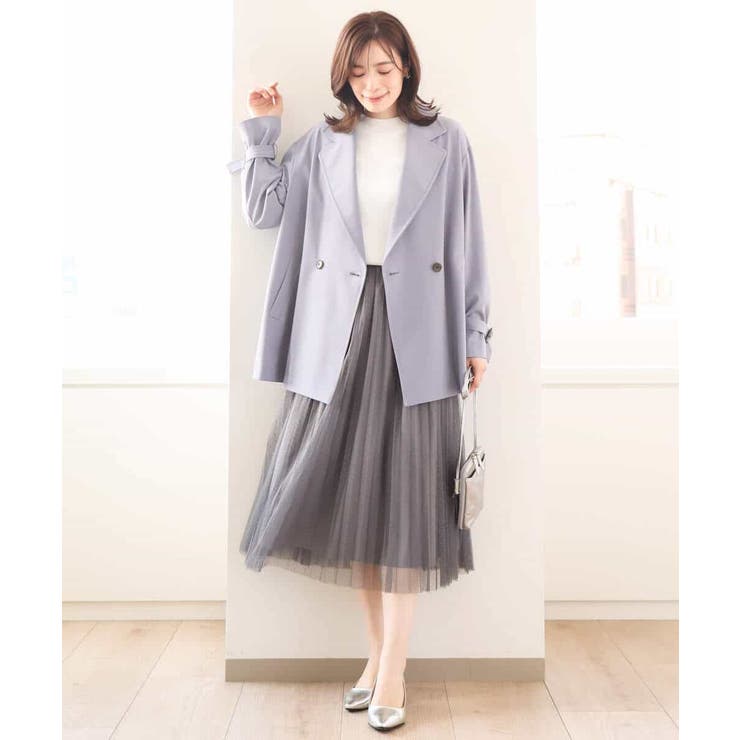 ショート丈ツイルトレンチコート/洗える/WEB限定サイズあり | OFUON | 詳細画像7 