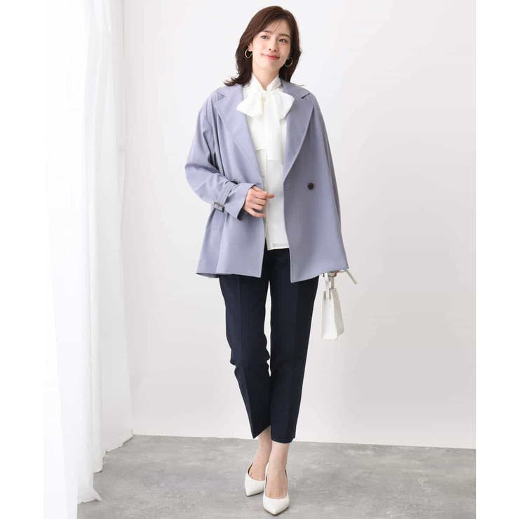 ショート丈ツイルトレンチコート/洗える/WEB限定サイズあり | OFUON | 詳細画像8 