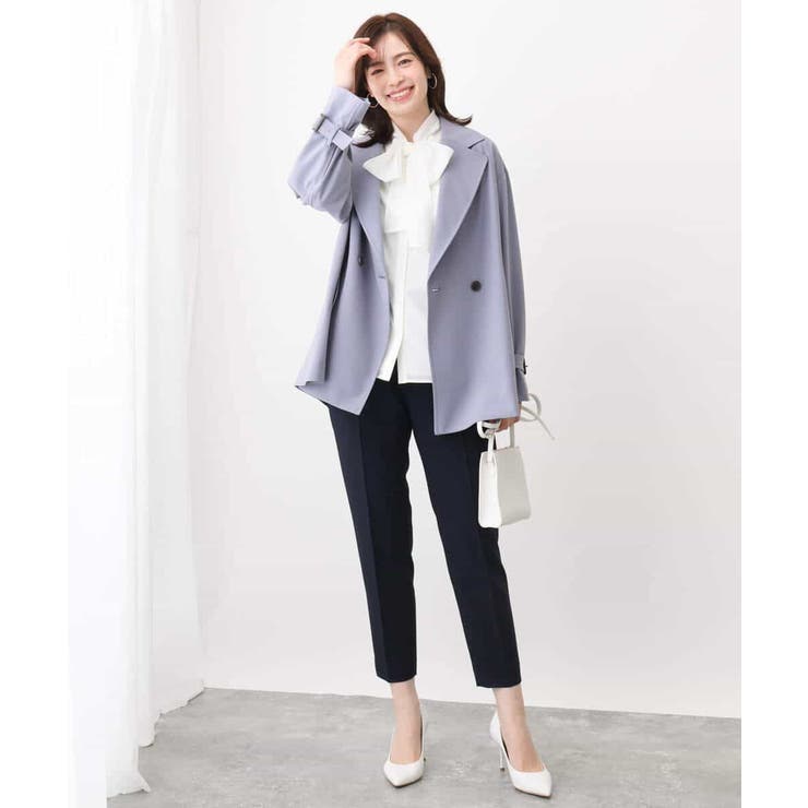 ショート丈ツイルトレンチコート/洗える/WEB限定サイズあり | OFUON | 詳細画像9 