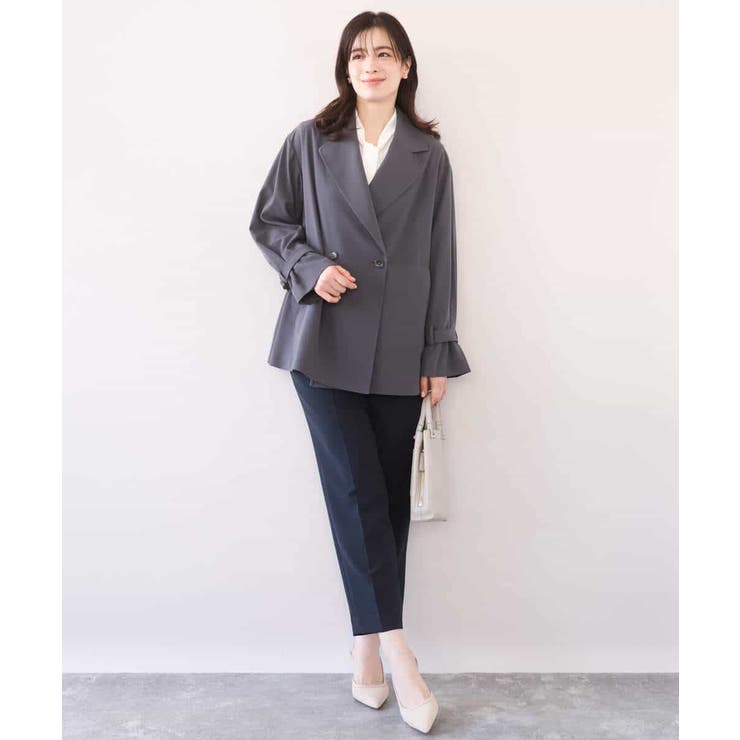 ショート丈ツイルトレンチコート/洗える/WEB限定サイズあり | OFUON | 詳細画像13 