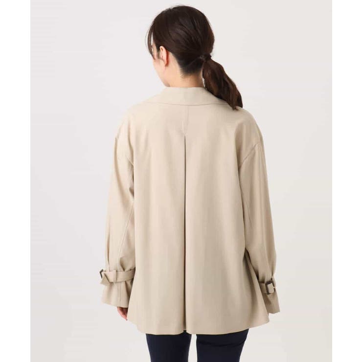 ショート丈ツイルトレンチコート/洗える/WEB限定サイズあり | OFUON | 詳細画像20 